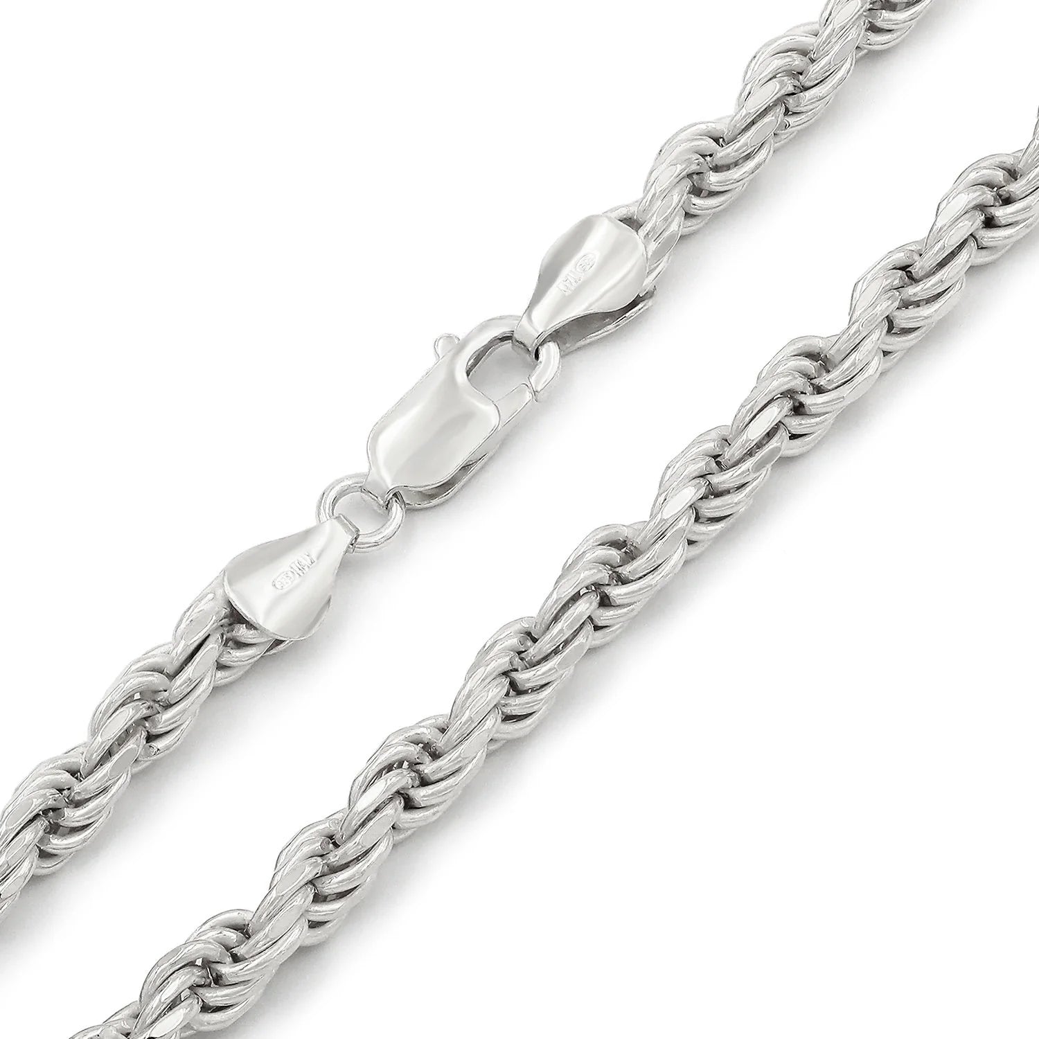 Thick silver rope on sale chain