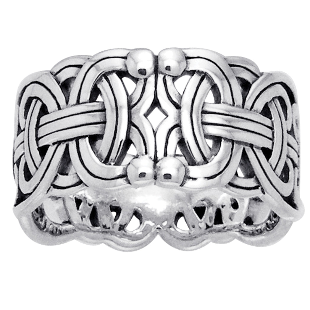 Borre Knot Viking Braided Wedding Band Ring in Sterling Silver with Ma –  Silver Insanity