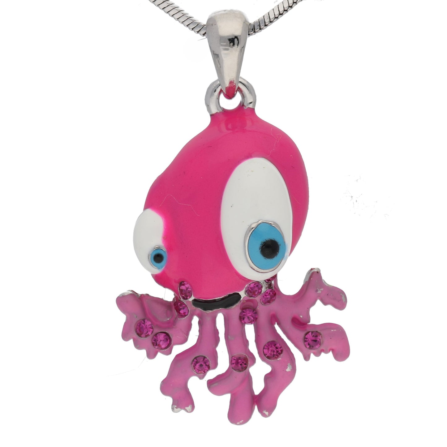 Cthulhu's Super Cute Cousin - Pink Octopus Pendant 17" Necklace