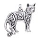 Celtic Knot Cat Familiar Sterling Silver Pendant