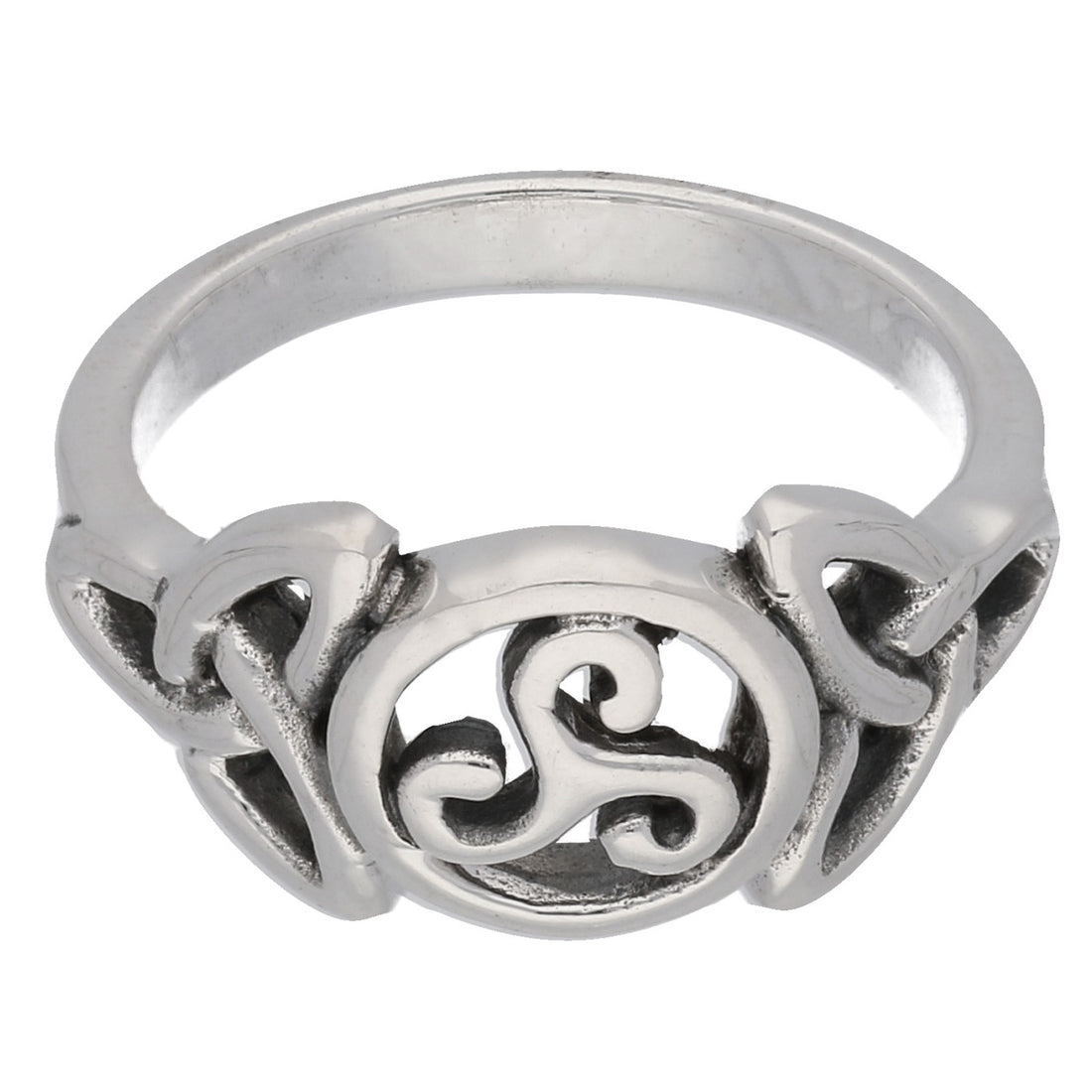 Triple Spiral Celtic Knot Triskele Trinity Sterling Silver Ring ...