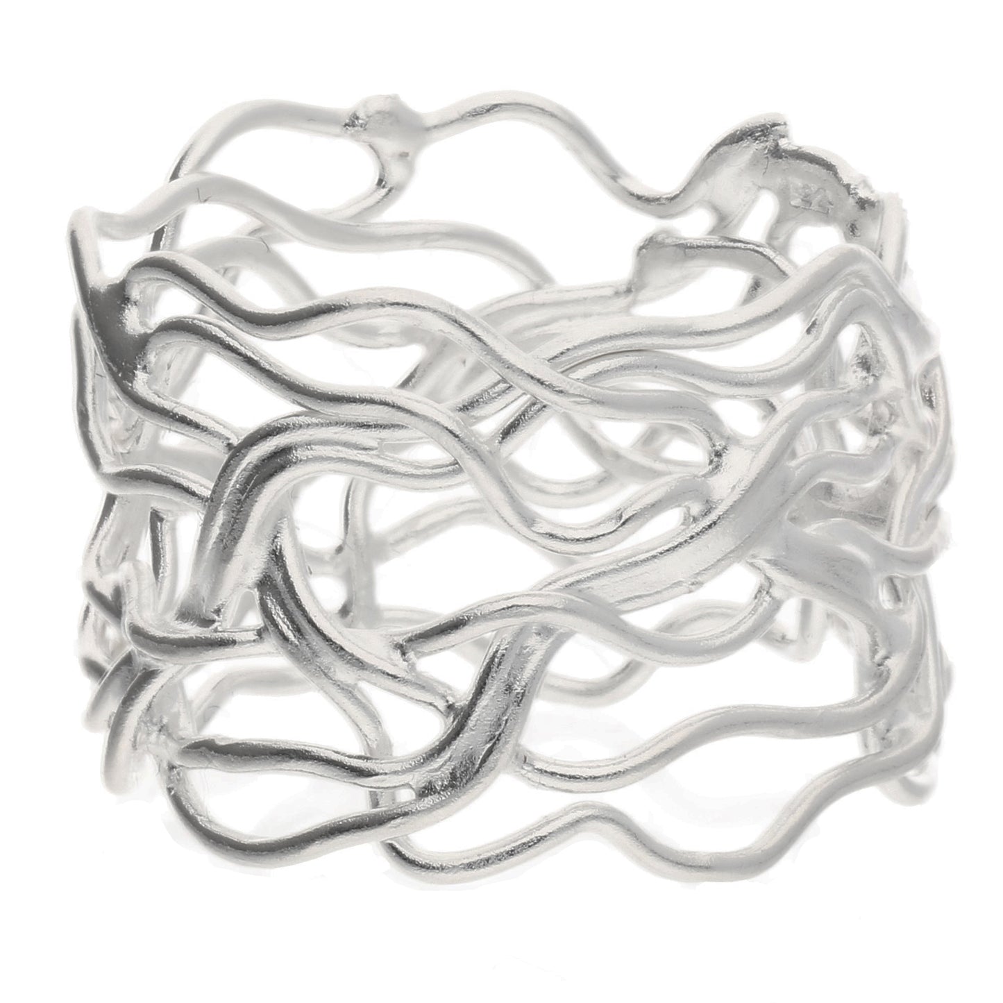Unique Filigree Wirework Wide Band Sterling Silver Ring – Silver Insanity